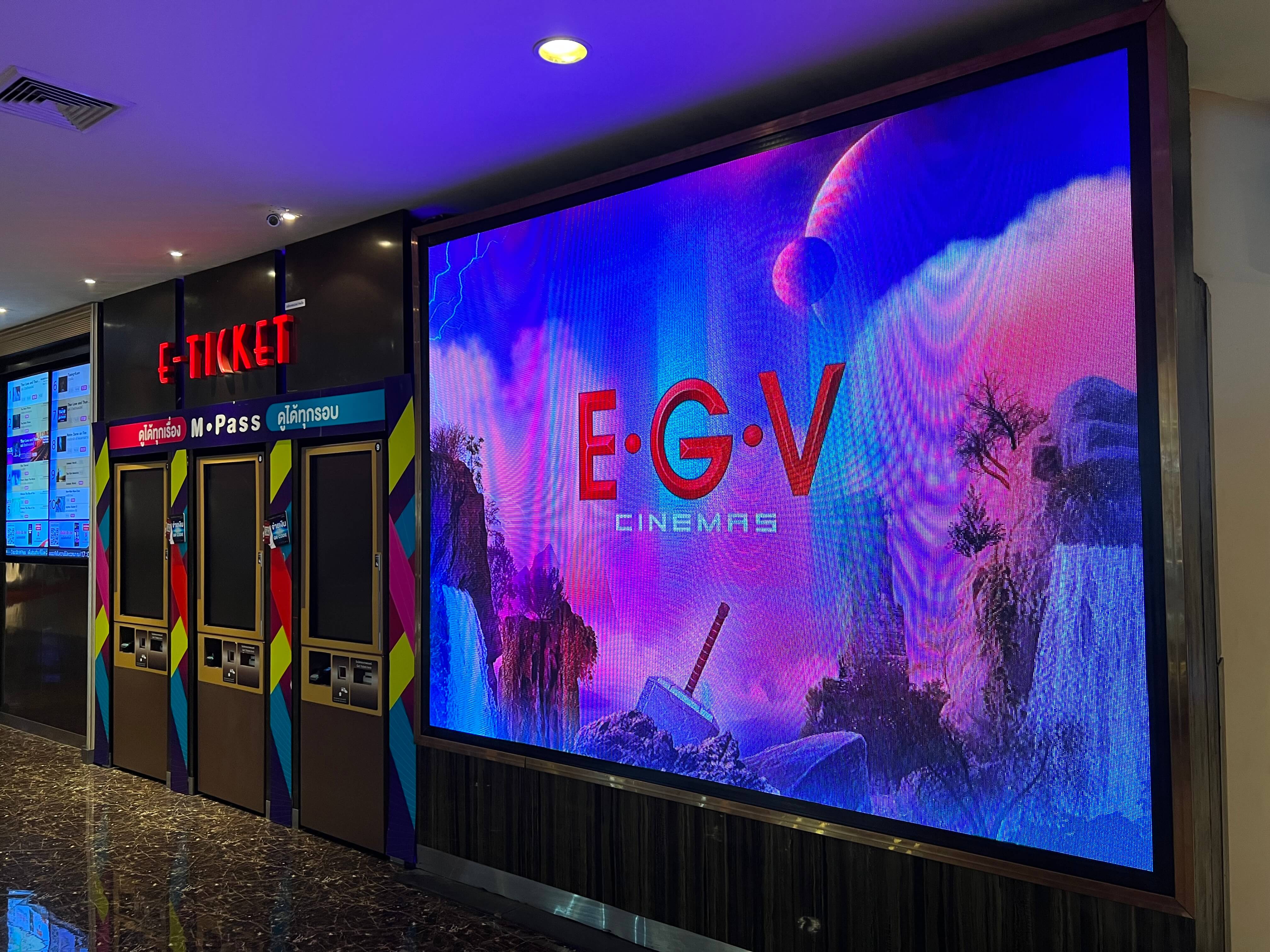 LED screen P3.91 ด้านข้าง Box office @ EGV Seacon Bangkae